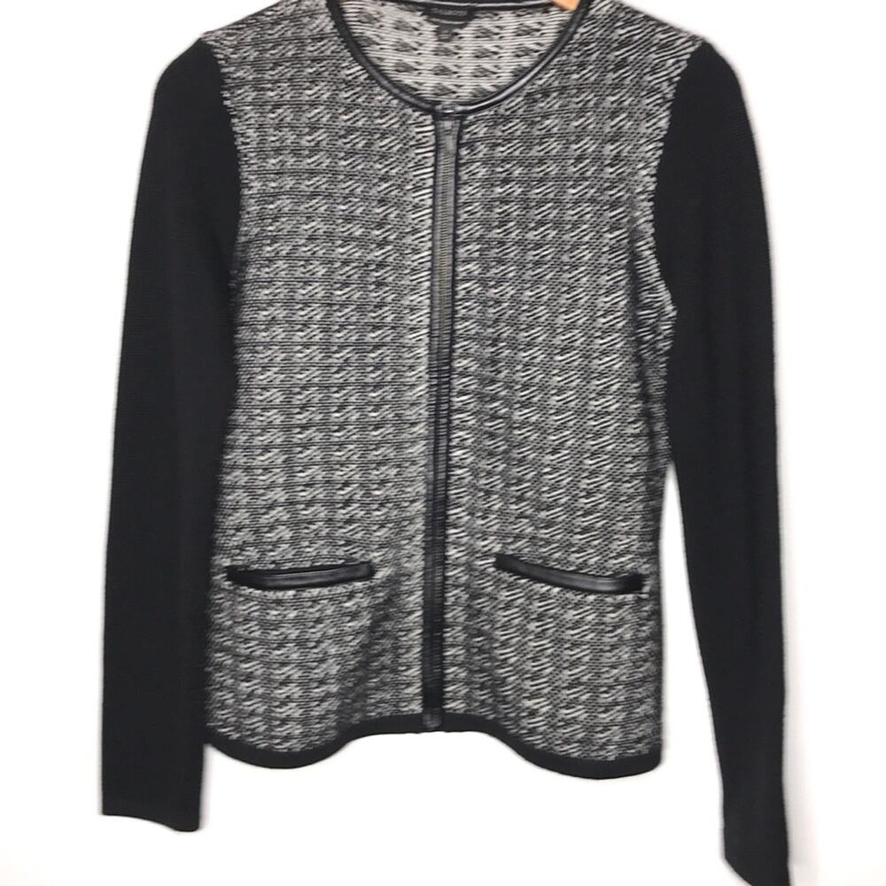 Talbots Size Small Italian Merino Wool Knit Sweater/Jacket Zip Front-NWT